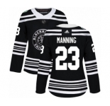 Women's Adidas Chicago Blackhawks #23 Brandon Manning Authentic Black 2019 Winter Classic NHL Jersey