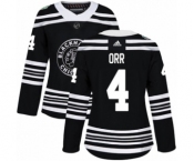 Women's Adidas Chicago Blackhawks #4 Bobby Orr Authentic Black 2019 Winter Classic NHL Jersey