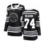 Women's Chicago Blackhawks #74 Nicolas Beaudin Black 2019 Winter Classic Fanatics Branded Breakaway NHL Jersey