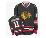 Women's Reebok Chicago Blackhawks #11 Andrew Desjardins Premier Black Third NHL Jersey