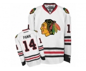 Women's Reebok Chicago Blackhawks #14 Richard Panik Premier White Away NHL Jersey