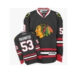 Women's Reebok Chicago Blackhawks #53 Brandon Mashinter Authentic Black Third NHL Jersey