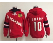 women nhl jerseys chicago blackhawks #10 sharp red[pullover hooded sweatshirt]