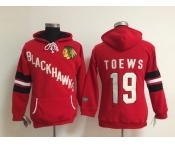 women nhl jerseys chicago blackhawks #19 toews red[pullover hooded sweatshirt]