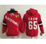 women nhl jerseys chicago blackhawks #65 shaw red[pullover hooded sweatshirt]