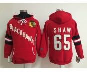women nhl jerseys chicago blackhawks #65 shaw red[pullover hooded sweatshirt]