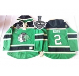 NHL Chicago Blackhawks #2 Duncan Keith Green St. Patrick's Day McNary Lace Hoodie 2015 Stanley Cup Stitched Jerseys