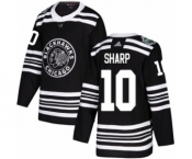 Youth Adidas Chicago Blackhawks #10 Patrick Sharp Authentic Black 2019 Winter Classic NHL Jersey