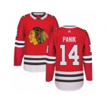 Youth Adidas Chicago Blackhawks #14 Richard Panik Premier Red Home NHL Jersey