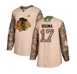 Youth Adidas Chicago Blackhawks #17 Lance Bouma Authentic Camo Veterans Day Practice NHL Jersey