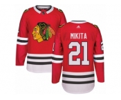 Youth Adidas Chicago Blackhawks #21 Stan Mikita Premier Red Home NHL Jersey