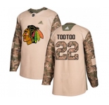 Youth Adidas Chicago Blackhawks #22 Jordin Tootoo Authentic Camo Veterans Day Practice NHL Jersey