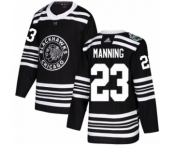 Youth Adidas Chicago Blackhawks #23 Brandon Manning Authentic Black 2019 Winter Classic NHL Jersey