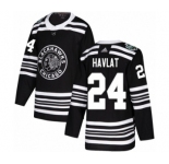 Youth Adidas Chicago Blackhawks #24 Martin Havlat Authentic Black 2019 Winter Classic NHL Jersey