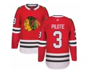 Youth Adidas Chicago Blackhawks #3 Pierre Pilote Authentic Red Home NHL Jersey