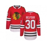 Youth Adidas Chicago Blackhawks #30 ED Belfour Premier Red Home NHL Jersey