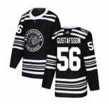 Youth Adidas Chicago Blackhawks #56 Erik Gustafsson Authentic Black 2019 Winter Classic NHL Jersey