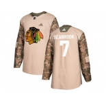 Youth Adidas Chicago Blackhawks #7 Brent Seabrook Camo Authentic 2017 Veterans Day Stitched NHL Jersey