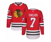 Youth Adidas Chicago Blackhawks #7 Chris Chelios Premier Red Home NHL Jersey