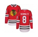 Youth Adidas Chicago Blackhawks #8 Nick Schmaltz Premier Red Home NHL Jersey
