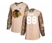 Youth Adidas Chicago Blackhawks #88 Patrick Kane Camo Authentic 2017 Veterans Day Stitched NHL Jersey