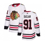 Youth Adidas Chicago Blackhawks #91 Anthony Duclair Authentic White Away NHL Jersey