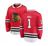 Youth Chicago Blackhawks #1 Glenn Hall Fanatics Branded Red Home Breakaway NHL Jersey