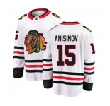 Youth Chicago Blackhawks #15 Artem Anisimov Fanatics Branded White Away Breakaway NHL Jersey