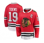 Youth Chicago Blackhawks #19 Jonathan Toews Fanatics Branded Red Home Breakaway NHL Jersey