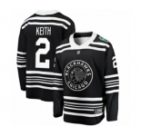 Youth Chicago Blackhawks #2 Duncan Keith Black 2019 Winter Classic Fanatics Branded Breakaway NHL Jersey