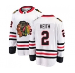 Youth Chicago Blackhawks #2 Duncan Keith Fanatics Branded White Away Breakaway NHL Jersey