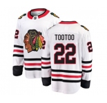 Youth Chicago Blackhawks #22 Jordin Tootoo Fanatics Branded White Away Breakaway NHL Jersey