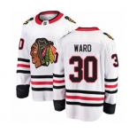 Youth Chicago Blackhawks #30 Cam Ward Authentic White Away Fanatics Branded Breakaway NHL Jersey