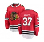 Youth Chicago Blackhawks #37 Graham Knott Fanatics Branded Red Home Breakaway NHL Jersey