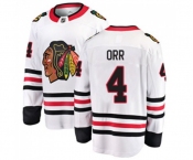 Youth Chicago Blackhawks #4 Bobby Orr Fanatics Branded White Away Breakaway NHL Jersey