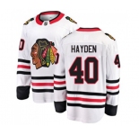 Youth Chicago Blackhawks #40 John Hayden Fanatics Branded White Away Breakaway NHL Jersey