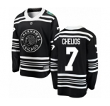 Youth Chicago Blackhawks #7 Chris Chelios Black 2019 Winter Classic Fanatics Branded Breakaway NHL Jersey