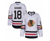 Youth Reebok Chicago Blackhawks #18 Denis Savard Authentic White 2017 Winter Classic NHL Jersey