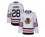 Youth Reebok Chicago Blackhawks #28 Steve Larmer Authentic White 2017 Winter Classic NHL Jersey