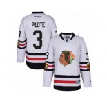 Youth Reebok Chicago Blackhawks #3 Pierre Pilote Authentic White 2017 Winter Classic NHL Jersey