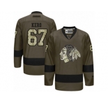 Youth Reebok Chicago Blackhawks #67 Tanner Kero Premier Green Salute to Service NHL Jersey