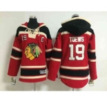 youth nhl jerseys chicago blackhawks #19 toews red[pullover hooded sweatshirt patch C]