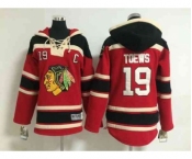 youth nhl jerseys chicago blackhawks #19 toews red[pullover hooded sweatshirt patch C]