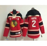 youth nhl jerseys chicago blackhawks #2 keith red[pullover hooded sweatshirt A]