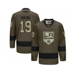 Los Angeles Kings #19 Butch Goring Green Salute to Service Stitched NHL Jersey