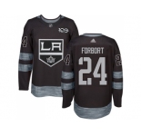 Men Adidas Los Angeles Kings #24 Derek Forbort Black 1917-2017 100th Anniversary Stitched NHL Jersey