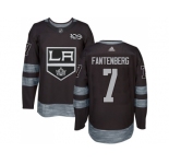 Men Adidas Los Angeles Kings #7 Oscar Fantenberg Black 1917-2017 100th Anniversary Stitched NHL Jersey