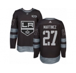 Men's Adidas Los Angeles Kings #27 Alec Martinez Authentic Black 1917-2017 100th Anniversary NHL Jersey