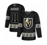 Men's Adidas Vegas Golden Knights #11 Curtis McKenzie Authentic Black Team Logo Fashion NHL Jersey