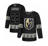 Men's Adidas Vegas Golden Knights #28 William Carrier Authentic Black Team Logo Fashion NHL Jersey